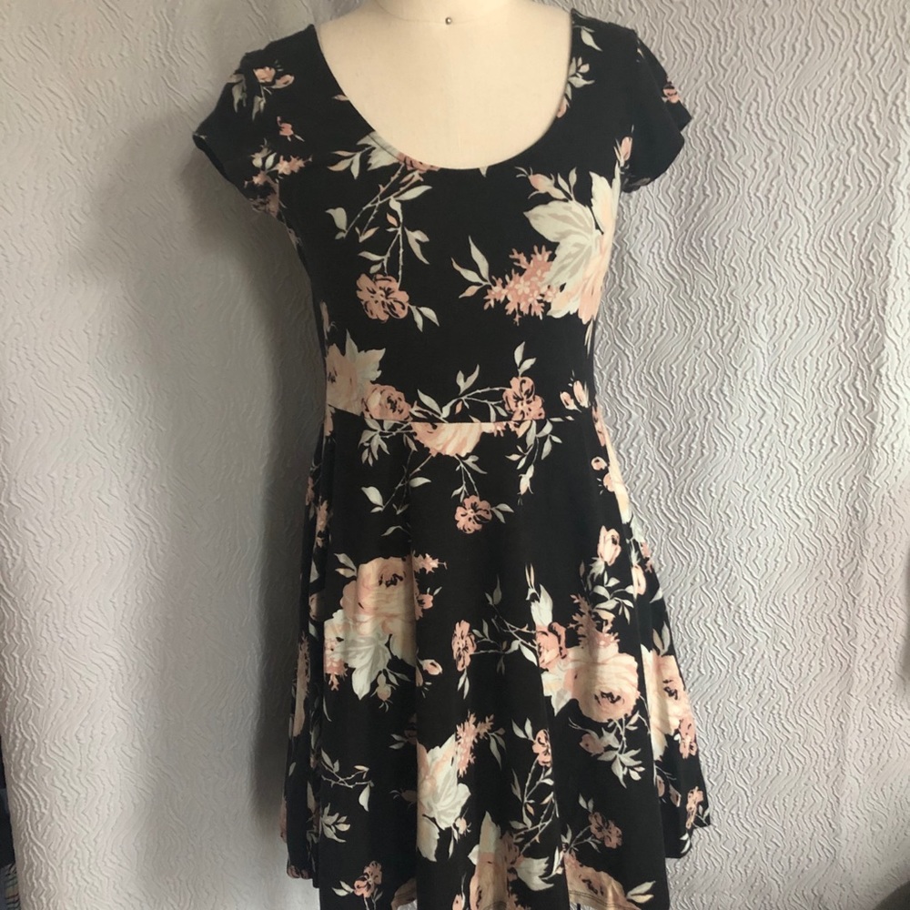 Black floral Kimchi blue urban outfitters dress